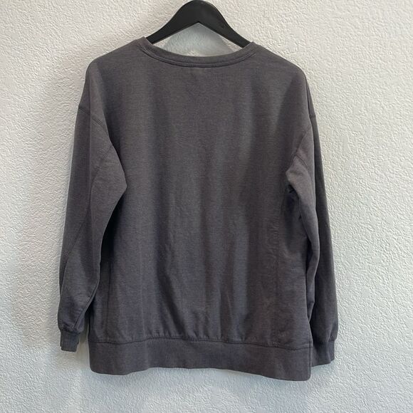 Wildfox Gray Easy Does It Printed Graphic Sweatshirt Size Medium - Picture 8 of 9